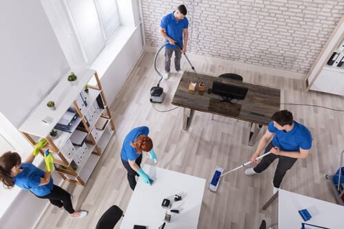 Moderne kantooromgeving na professionele schoonmaak